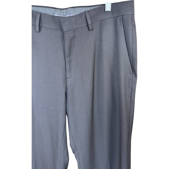 Haggar Men’s Gray Dress Pants 32x29 Flat Front Polyester Blend Work Office - Picture 4 of 13